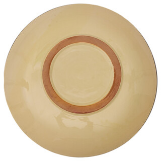 Lagan Rishtan Servierteller Keramik gro� � 42 cm Braun-Muster - Usbekischer Keramikteller mit handbemaltem Design