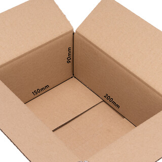 verpacking 400 Faltkartons 200 x 150 x 90 mm Wei� (Au�enma� 205 x 155 x 100 mm) KK 10 1-wellig Versandkarton f�r kleine Waren DHL P�ckchen S DPD XS GLS XS Hermes P�ckchen kleine Kartons