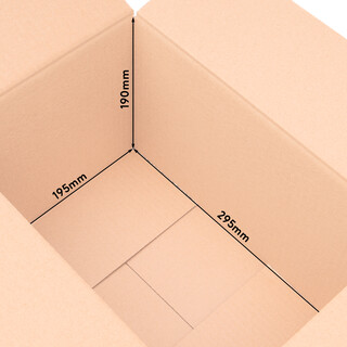 verpacking Faltkartons 295 x 195 x 190 mm Braun (Au�enma� 300 x 200 x 200 mm) KK 31 1-wellig Versandkarton f�r kleine Waren DHL P�ckchen DPD GLS Hermes Kartons
