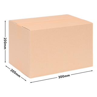 verpacking 500 Faltkartons 295 x 195 x 190 mm Braun (Au�enma� 300 x 200 x 200 mm) KK 31 1-wellig Versandkarton f�r kleine Waren DHL P�ckchen DPD GLS Hermes Kartons