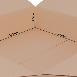 verpacking Faltkartons 395 x 395 x 90 mm Braun (Au�enma� 400 x 400 x 100 mm) KK 91 1-wellig Versandkarton f�r mittelgro�e Waren DHL Paket DPD GLS Hermes Kartons
