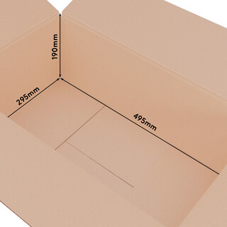 verpacking 100 Faltkartons 495 x 295 x 190 mm Braun (Au�enma� 500 x 300 x 200 mm) KK 94 1-wellig Versandkarton f�r mittelgro�e Waren DHL Paket DPD GLS Hermes Kartons
