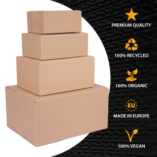 verpacking 100 Faltkartons 495 x 295 x 190 mm Braun (Au�enma� 500 x 300 x 200 mm) KK 94 1-wellig Versandkarton f�r mittelgro�e Waren DHL Paket DPD GLS Hermes Kartons