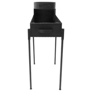 FlameFusion Mangal inkl. 6 Liter Kazan Gusseisen & Grillrost BBQ Holzkohlegrill Schaschlikgrill Mangalgrill