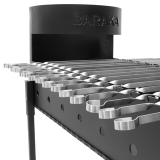 FlameFusion Mangal inkl. 6 Liter Kazan Gusseisen & Grillrost BBQ Holzkohlegrill Schaschlikgrill Mangalgrill