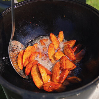 FlameFusion Utschak M Feuerofen Set inkl. 12 Liter Kazan & Pfanne Uchag Grillen & Kochen mit Outdoork�che