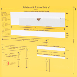 verpacking Maxibriefkartons 180 x 100 x 30 mm Maxibrief Wei� MB 0 Innenma� von 176 x 96 x 27 mm Versand Post Faltschachtel Versandschachtel B�chersendung - optimal geeignet f�r den Versand 25 St�ck
