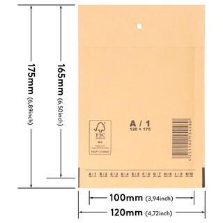 verpacking 800 Luftpolstertaschen 120x175 mm A1 Versandtaschen Braun - Luftpolsterumschlag Polsterumschl�ge selbstklebend