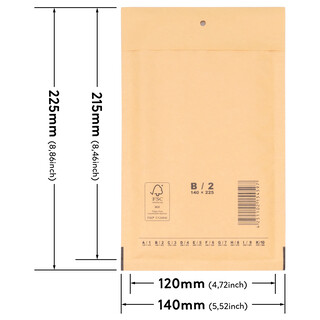 verpacking 800 Luftpolstertaschen 140x225 mm B2 Versandtaschen Braun - Luftpolsterumschlag Polsterumschl�ge selbstklebend