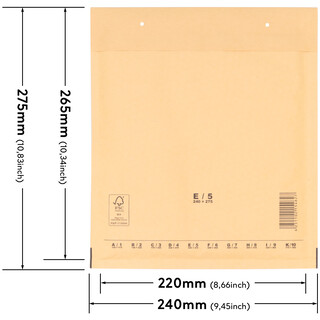 verpacking 200 Luftpolstertaschen 240x275 mm E5 Versandtaschen Braun - Luftpolsterumschlag Polsterumschl�ge selbstklebend