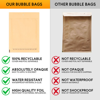 verpacking 200 Luftpolstertaschen 240x275 mm E5 Versandtaschen Braun - Luftpolsterumschlag Polsterumschl�ge selbstklebend