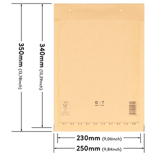 verpacking 100 Luftpolstertaschen 250x350 mm G7 Versandtaschen Braun - Luftpolsterumschlag Polsterumschl�ge selbstklebend