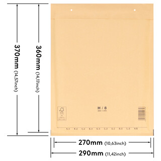 verpacking 800 Luftpolstertaschen 290x370 mm H8 Versandtaschen Braun - Luftpolsterumschlag Polsterumschl�ge selbstklebend