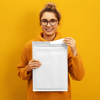 verpacking 100 Luftpolstertaschen 320x455 mm I9 Versandtaschen Wei� - Luftpolsterumschlag Polsterumschl�ge selbstklebend