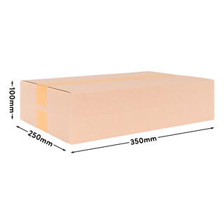 verpacking 300 Faltkartons 345 x 245 x 90 mm Braun (Au�enma� 350 x 250 x 100 mm) KK S variable H�he bei 50 mm 1-wellig Versandkarton kleinen Waren DHL P�ckchen DPD GLS Hermes P�ckchen Kartons