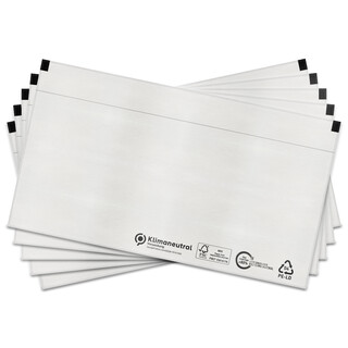 verpacking 250 Lieferscheintaschen 225 x 110 mm Transparent DIN Lang [ Farbe und St�ckzahl w�hlbar] selbstklebend Dokumententasche f�r Rechnungen und Dokumente