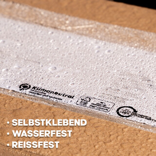 verpacking 250 Lieferscheintaschen 225 x 110 mm Transparent DIN Lang [ Farbe und St�ckzahl w�hlbar] selbstklebend Dokumententasche f�r Rechnungen und Dokumente