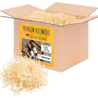 verpacking Holzwolle F�llmaterial Fichte (Menge w�hlbar) f�r Geschenke und Pakete Deko - Premium Qualit�t 1 kg