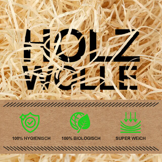 verpacking Holzwolle F�llmaterial Fichte (Menge w�hlbar) f�r Geschenke und Pakete Deko - Premium Qualit�t 1 kg