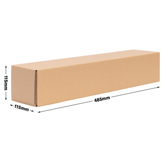 verpacking Versandh�lse 475 x 110 x 110 mm eckig Braun [Ausf�hrung & St�ckzahl w�hlbar] Versandkarton Faltkarton 1 St�ck