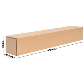 verpacking Versandh�lse 655 x 105 x 105 mm eckig Braun [Ausf�hrung & St�ckzahl w�hlbar] Versandkarton Faltkarton 1 St�ck