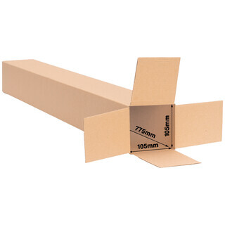 verpacking Versandh�lse 775 x 105 x 105 mm eckig Braun [Ausf�hrung & St�ckzahl w�hlbar] Versandkarton Faltkarton 1 St�ck