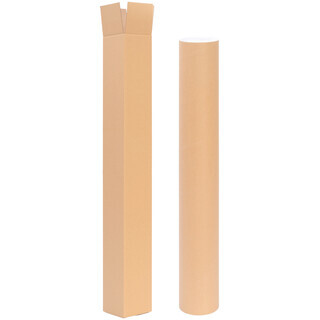 verpacking Versandolle 750 x 100 mm rund Braun [Ausf�hrung & St�ckzahl w�hlbar] Versandh�lse Versandkarton Faltkarton 10 St�ck