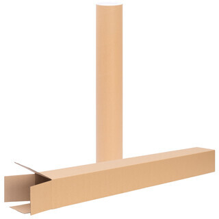 verpacking Versandolle 750 x 100 mm rund Braun [Ausf�hrung & St�ckzahl w�hlbar] Versandh�lse Versandkarton Faltkarton 10 St�ck