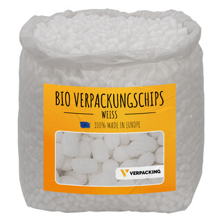 verpacking BIO Verpackungschips aus Maisst�rke [Farbe & Menge w�hlbar] F�llmaterial f�r Pakete Wei� 400 Liter