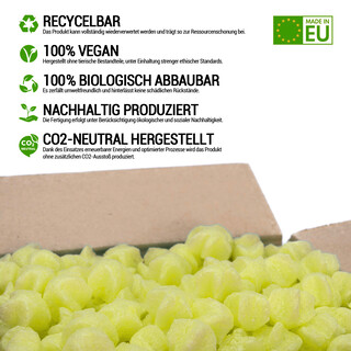 verpacking BIO Verpackungschips aus Maisst�rke [Farbe & Menge w�hlbar] F�llmaterial f�r Pakete Gelb (Stern) 100 Liter