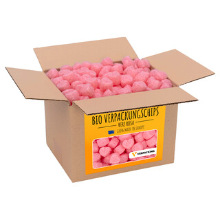 verpacking BIO Verpackungschips aus Maisst�rke [Farbe & Menge w�hlbar] F�llmaterial f�r Pakete Rosa (Herz) 200 Liter