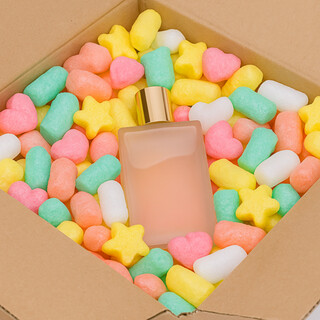 verpacking BIO Verpackungschips aus Maisst�rke [Farbe & Menge w�hlbar] F�llmaterial f�r Pakete Rosa (Herz) 200 Liter