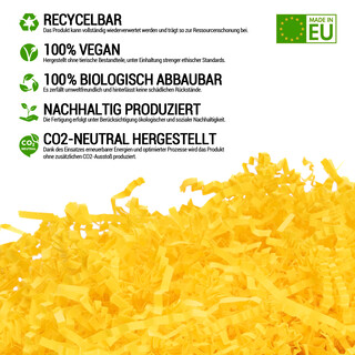 verpacking Geschenkf�llmaterial ? verschiedene Farben und Mengen w�hlbar 100% Recycling Papier Polstermaterial Gelb 10 kg