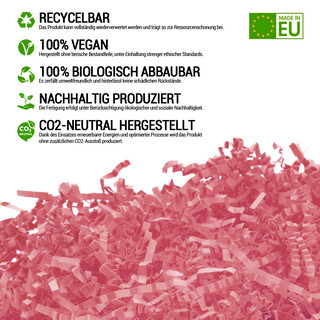 verpacking Geschenkf�llmaterial ? verschiedene Farben und Mengen w�hlbar 100% Recycling Papier Polstermaterial Pink 500 g