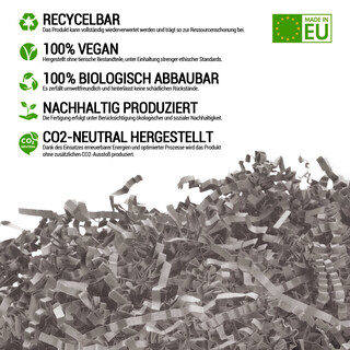 verpacking Geschenkf�llmaterial ? verschiedene Farben und Mengen w�hlbar 100% Recycling Papier Polstermaterial Grau 10 kg