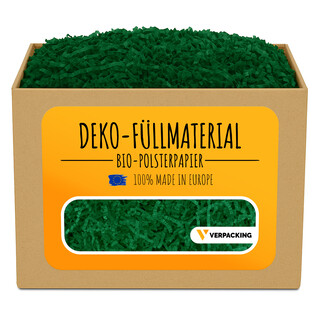 verpacking Geschenkf�llmaterial ? verschiedene Farben und Mengen w�hlbar 100% Recycling Papier Polstermaterial Waldgr�n 1 kg