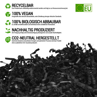 verpacking Geschenkf�llmaterial ? verschiedene Farben und Mengen w�hlbar 100% Recycling Papier Polstermaterial Schwarz 2 kg