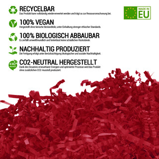 verpacking Geschenkf�llmaterial ? verschiedene Farben und Mengen w�hlbar 100% Recycling Papier Polstermaterial Dunkelrot 250 g