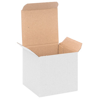 verpacking Geschenkboxen [Gr��e, Farbe & Menge w�hlbar] kleine Faltschachteln f�r Geschenke, Schmuck, S��igkeiten 75 x 75 x 75 mm 100 St�ck - Wei�