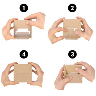 verpacking Geschenkboxen [Gr��e, Farbe & Menge w�hlbar] kleine Faltschachteln f�r Geschenke, Schmuck, S��igkeiten 75 x 75 x 75 mm 50 St�ck - Braun