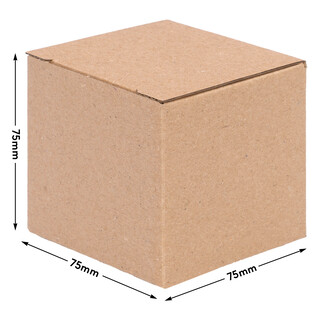 verpacking Geschenkboxen [Gr��e, Farbe & Menge w�hlbar] kleine Faltschachteln f�r Geschenke, Schmuck, S��igkeiten 75 x 75 x 75 mm 100 St�ck - Braun