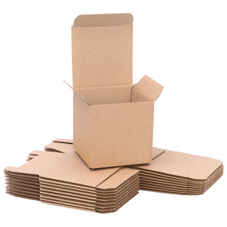verpacking Geschenkboxen [Gr��e, Farbe & Menge w�hlbar] kleine Faltschachteln f�r Geschenke, Schmuck, S��igkeiten 75 x 75 x 75 mm 100 St�ck - Braun