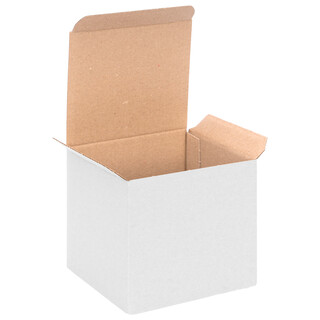 verpacking Geschenkboxen [Gr��e, Farbe & Menge w�hlbar] kleine Faltschachteln f�r Geschenke, Schmuck, S��igkeiten 100 x 100 x 100 mm 25 St�ck - Wei�