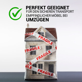 verpacking 1 Rolle Luftpolsterfolie 30 cm x 100 m, 50 my Noppenfolie Knallfolie Blisterfolie Polstermaterial F�llmaterial f�r Kartons