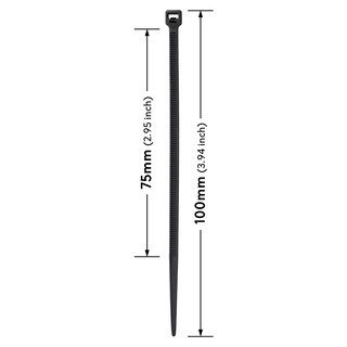 Premium Kabelbinder Schwarz 100 x 2,5 mm [Farbe, Gr��e & Menge w�hlbar] UV-best�ndig hohe Zugfestigkeit - 300 St�ck