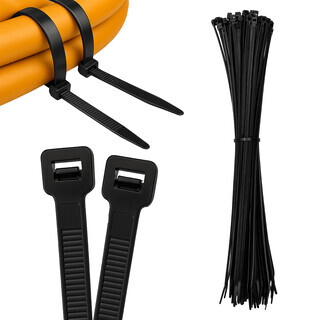 Premium Kabelbinder Schwarz 300 x 3,6 mm [Farbe, Gr��e & Menge w�hlbar] UV-best�ndig hohe Zugfestigkeit - 200 St�ck
