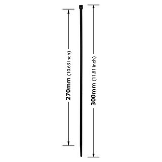 Premium Kabelbinder Schwarz 300 x 4,8 mm [Farbe, Gr��e & Menge w�hlbar] UV-best�ndig hohe Zugfestigkeit - 100 St�ck