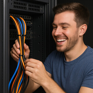 Premium Kabelbinder Schwarz 300 x 4,8 mm [Farbe, Gr��e & Menge w�hlbar] UV-best�ndig hohe Zugfestigkeit - 200 St�ck