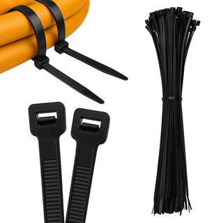 Premium Kabelbinder Schwarz 300 x 4,8 mm [Farbe, Gr��e & Menge w�hlbar] UV-best�ndig hohe Zugfestigkeit - 300 St�ck