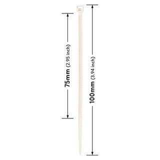 Premium Kabelbinder Natur 100 x 2,5 mm [Farbe, Gr��e & Menge w�hlbar] UV-best�ndig hohe Zugfestigkeit - 2000 St�ck